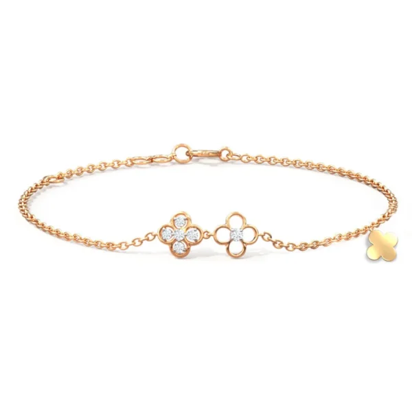 14k Rose Gold Diamond Stunning Bracelet for Women