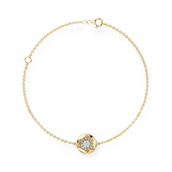 Radiant 14KT Yellow Gold Lab Grown Diamond Bracelet - Image 2