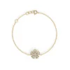 Stunning Floral Lab Grown Diamond Bracelet with 14kt Yellow Gold - Image 2