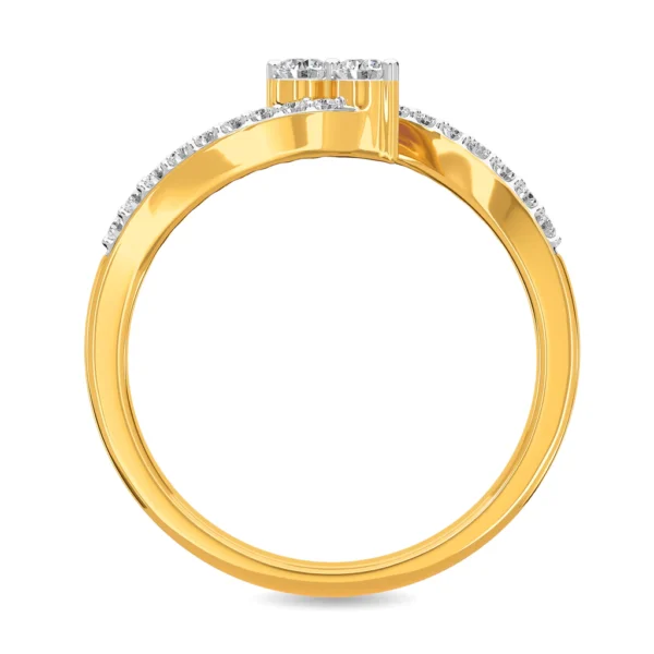 Radiant Bliss 18KT Yellow Gold Full Lab Diamond Eternity Ring - Image 3
