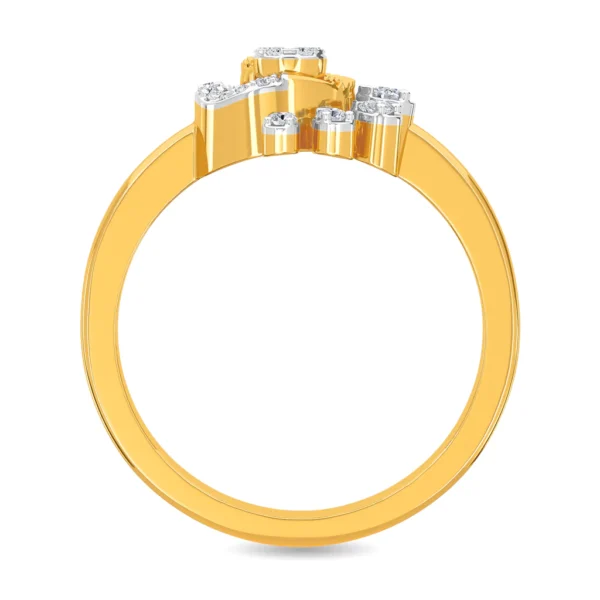 Glowing Embrace Gold and Lab Diamond Engagement Ring for Women - Image 3
