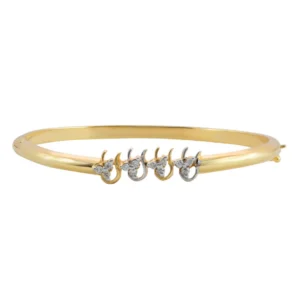 18KT Yellow Gold & Lab Grown Diamond Bracelet for Ladies