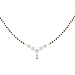 18k Yellow Gold Diamond Mangalsutra- Modern Design