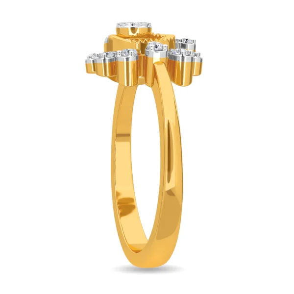 Glowing Embrace Gold and Lab Diamond Engagement Ring for Women - Image 4