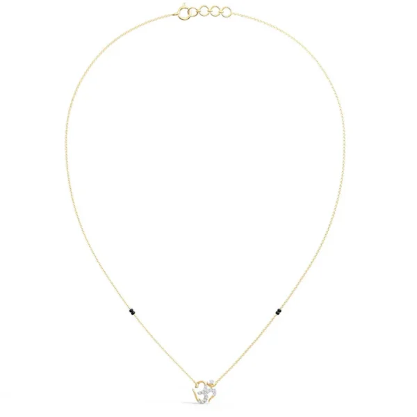 Buy 14k Yellow Gold & Diamond OM Mangalsutra