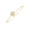 Stunning Floral Lab Grown Diamond Bracelet with 14kt Yellow Gold - Image 3