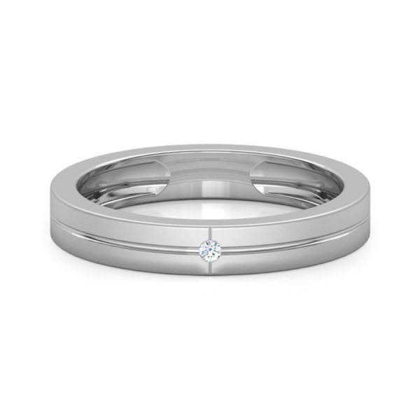 Mens 950 Platinum & Diamond Ring For Wedding, Engagement - Image 3