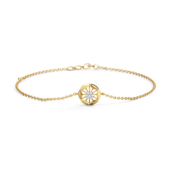 Radiant 14K Yellow Gold Diamond Bracelet