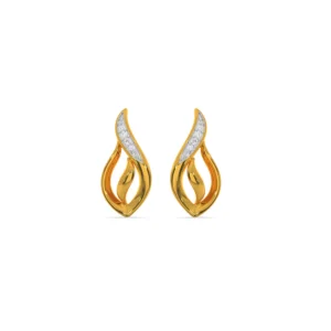 Radiant Hoops Gold Diamond Earrings