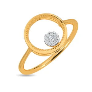 Timeless Elegance Classic Gold Diamond Ring for Ladies