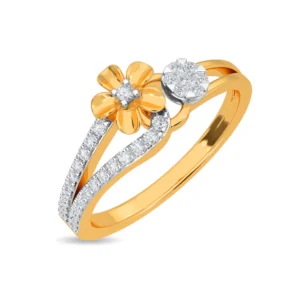 Veras Bloom Gold Floral Diamond Ring