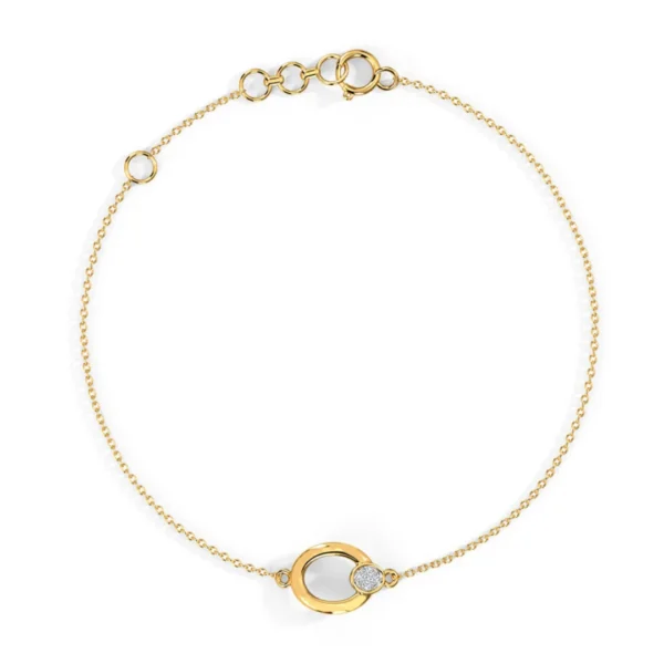 Exquisite 14KT Yellow Gold Lab Grown Diamond Bracelet for Ladies - Image 3