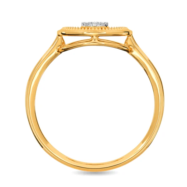 Timeless Elegance Classic Gold Lab Diamond Ring for Ladies - Image 3