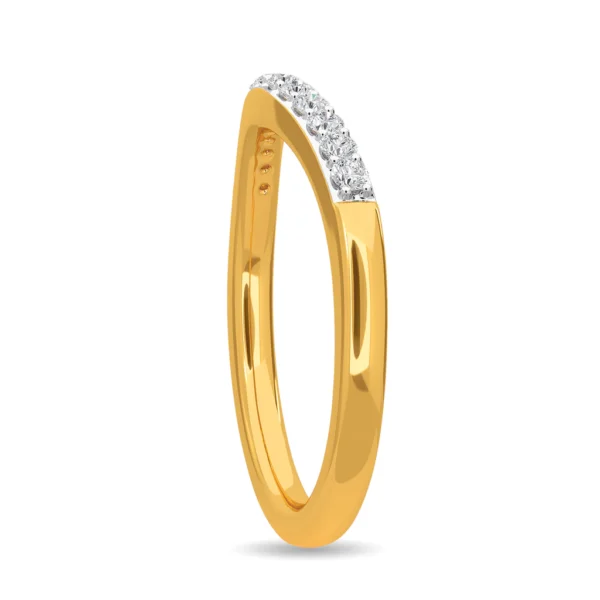 Timeless Elegance Women's Gold Lab Diamond Engagement Ring - Image 3