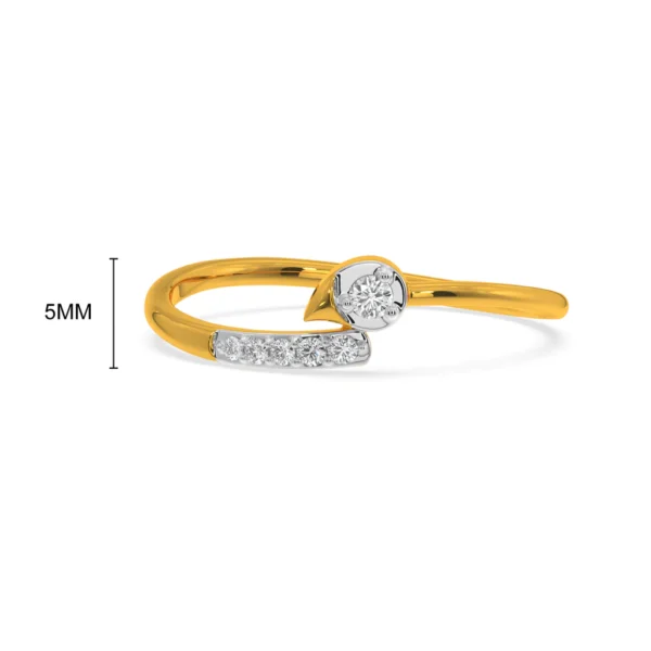 Sunlit Splendor Yellow Gold Lab Diamond Wedding Ring - Image 3