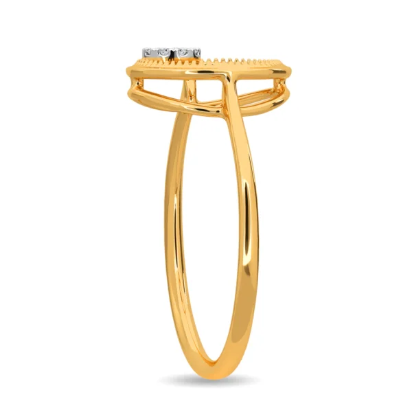 Timeless Elegance Classic Gold Lab Diamond Ring for Ladies - Image 4