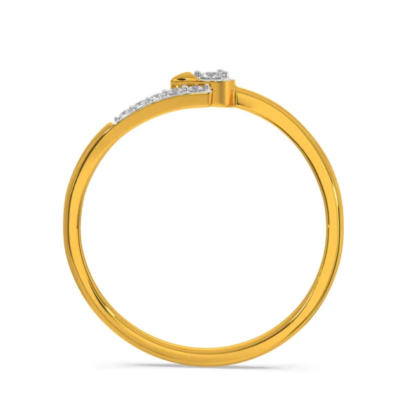 Sunlit Splendor Yellow Gold Lab Diamond Wedding Ring - Image 4
