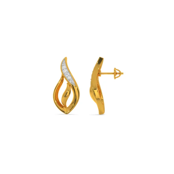Radiant Hoops Gold Lab Diamond Earrings - Image 4