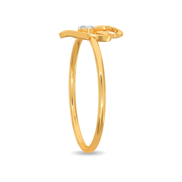 Captured Love 14kt Gold Lab Diamond Heart Shaped Engagement Ring - Image 3