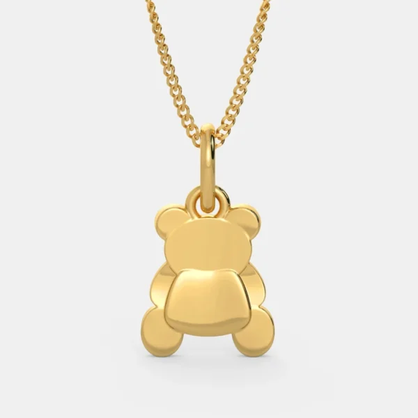 Charming 18KT Gold Panda Bear Pendant for Kids - Image 2