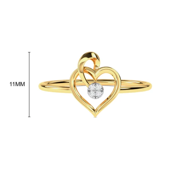 Captured Love 14kt Gold Lab Diamond Heart Shaped Engagement Ring - Image 4