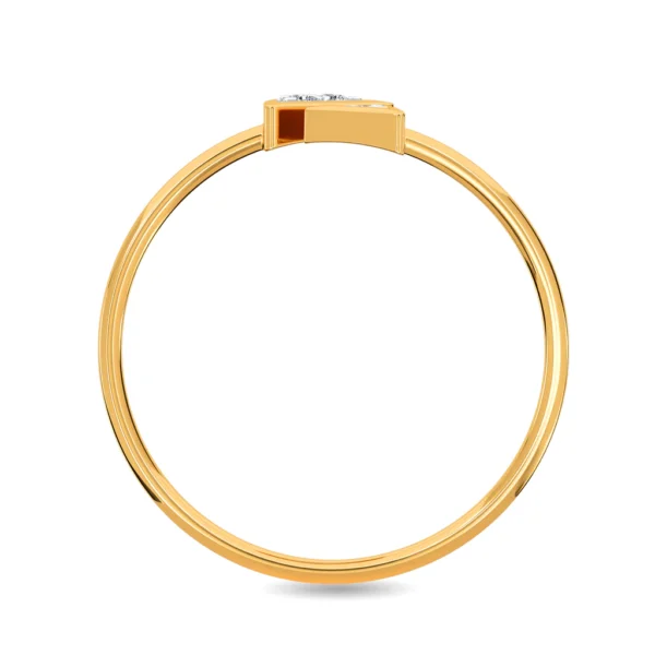 Buy Gold Lab Diamond Open Triangle Engagement Ring for Female - Image 5