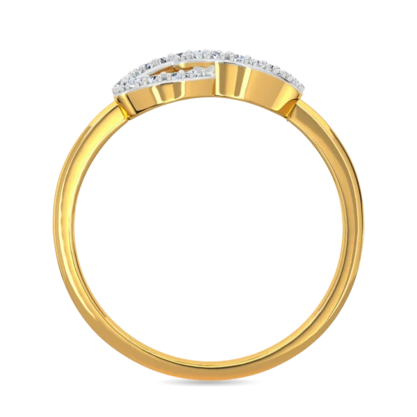 Harmony Circles 18 Karat Gold Lab Diamond Interlocking Ring - Image 4