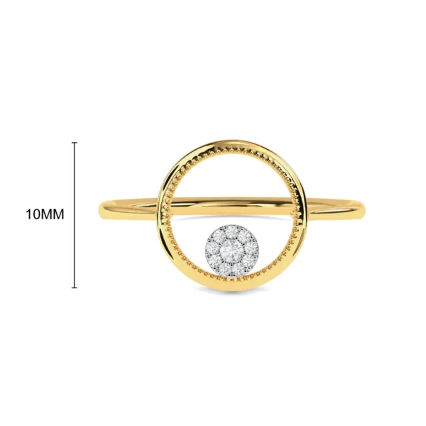 Timeless Elegance Classic Gold Lab Diamond Ring for Ladies - Image 5