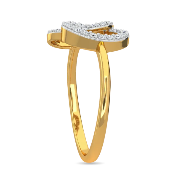 Harmony Circles 18 Karat Gold Lab Diamond Interlocking Ring - Image 5