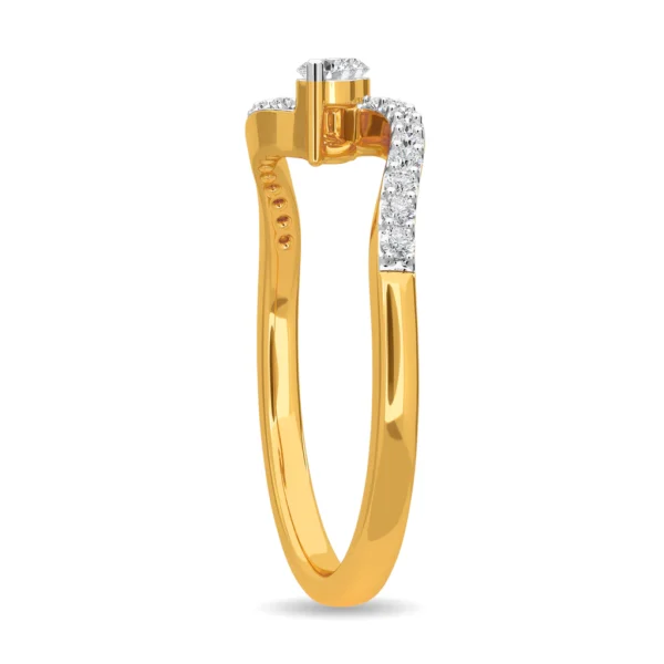 Radiant Bliss 18KT Yellow Gold Full Lab Diamond Eternity Ring - Image 4