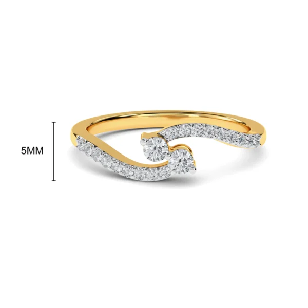 Radiant Bliss 18KT Yellow Gold Full Lab Diamond Eternity Ring - Image 5