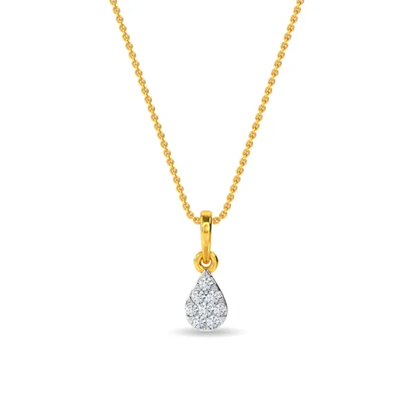 14kt Gold Diamond Drop Pendant