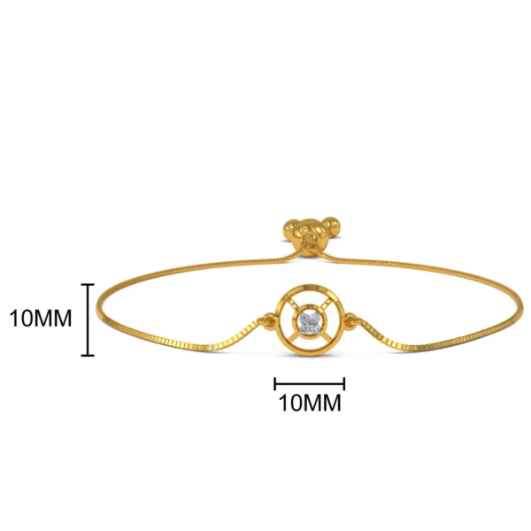 Radiant Circle 14kt Gold Lab Diamond Bracelet - Image 2