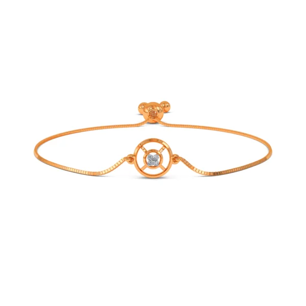 Radiant Circle 14kt Gold Lab Diamond Bracelet - Image 3