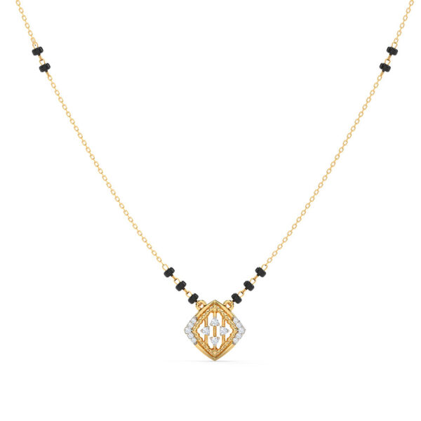 Buy Delicate 14KT Gold Diamond Mangalsutra Online