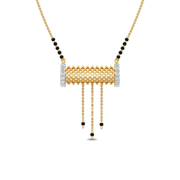 Buy Gold Diamond Weave Pattern Mangalsutra