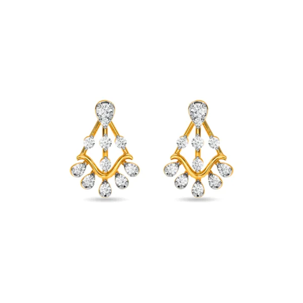 Enchanting 14KT Gold Diamond Drop Earrings
