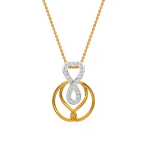 Eternal Bond 14kt Yellow Gold Diamond Love Knot Pendant