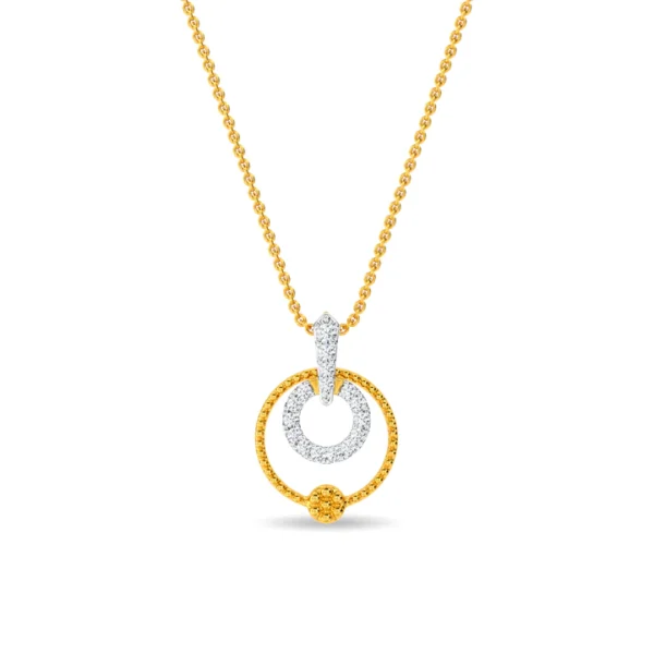 Lab Diamonds Eternal Connection Two Intertwined Gold Circles Pendant