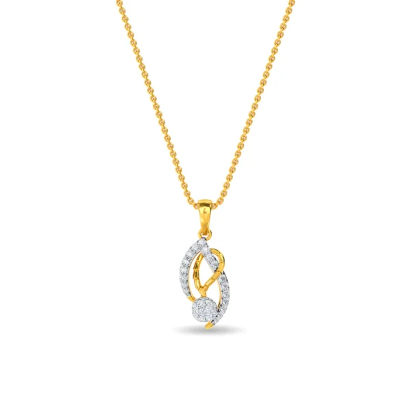 Eternal Embrace Gold Lab Diamond Swirl Pendant