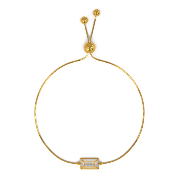 Radiant Geometry Gold Lab Grown Diamond Bracelet - Image 3