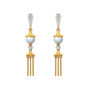 Graceful Essence Pearl Chain Drop Earrings