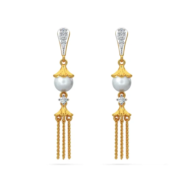 Graceful Essence Pearl Chain Drop Earrings