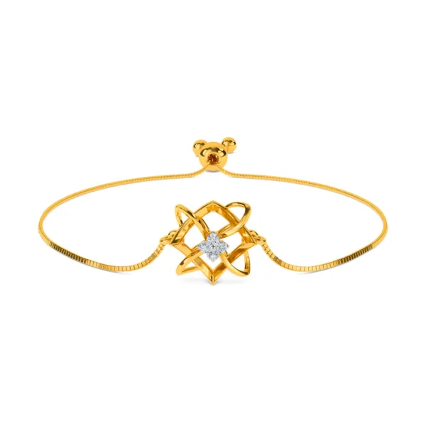 Interlocking Golden Loops Lab Diamond Bracelet