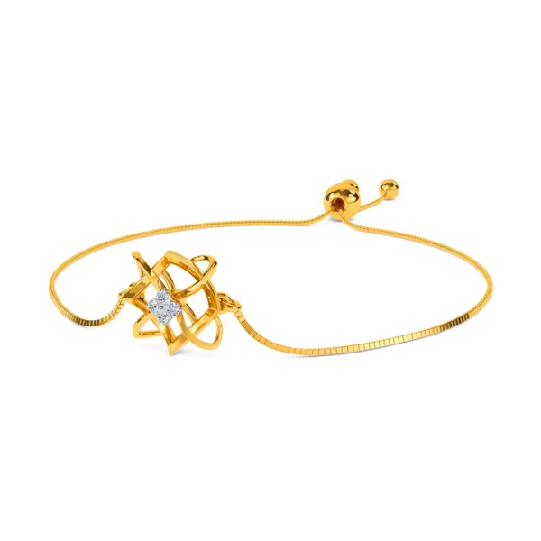 Interlocking Golden Loops Lab Diamond Bracelet - Image 3