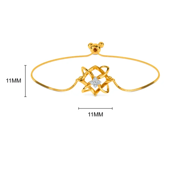 Interlocking Golden Loops Lab Diamond Bracelet - Image 4