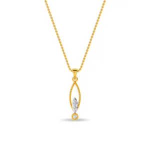 Gold Lab Diamonds Nature's Grace Leaf Drop Pendant