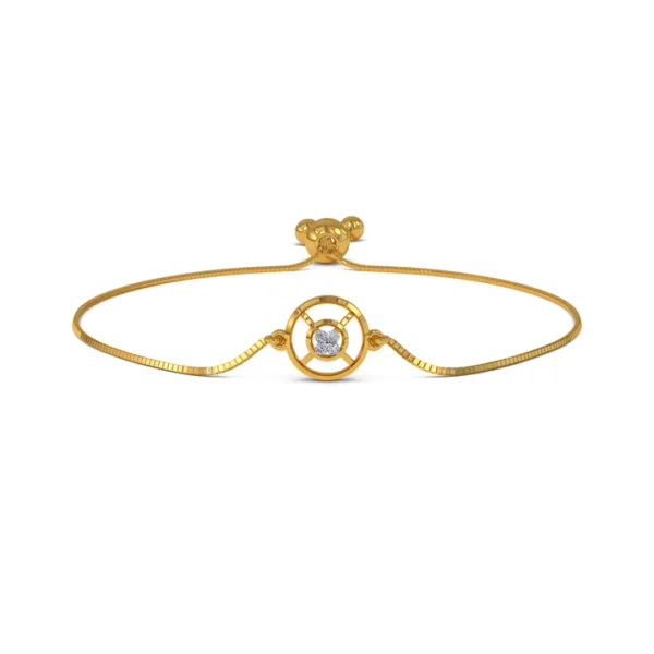 Radiant Circle 14kt Gold Lab Diamond Bracelet