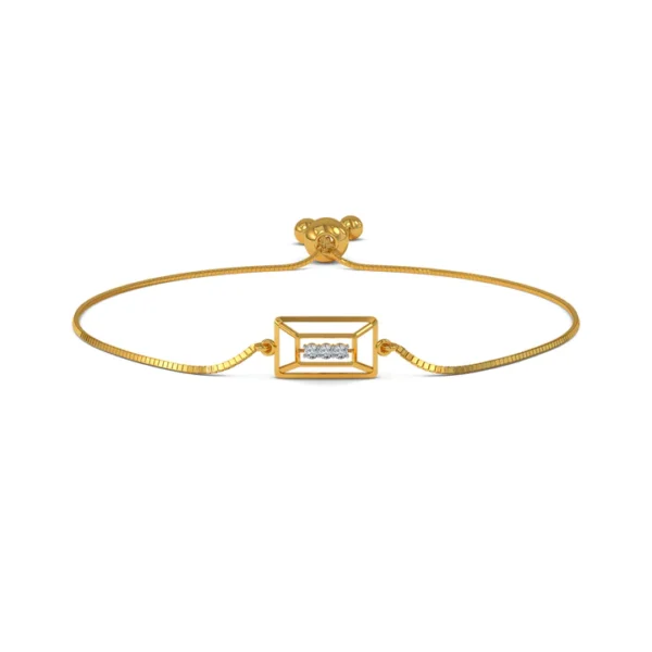 Radiant Geometry Gold Lab Grown Diamond Bracelet