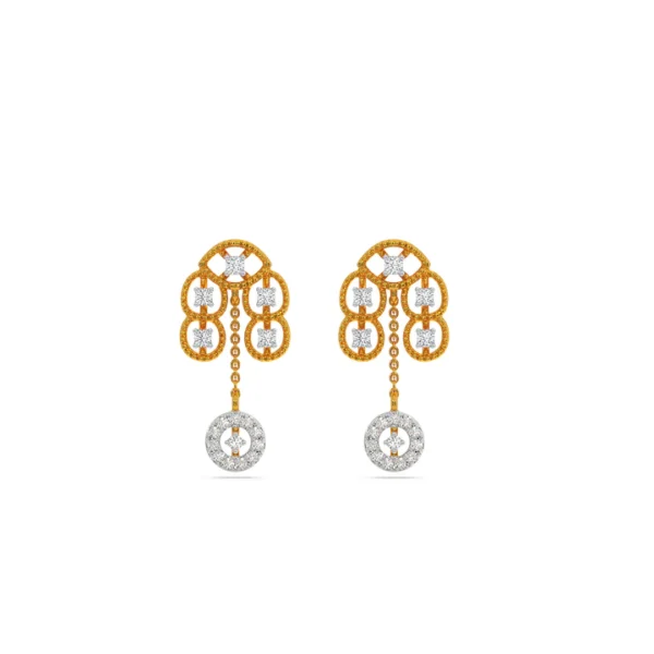 Radiant Gold & Diamond Statement Chandelier Earrings for Women